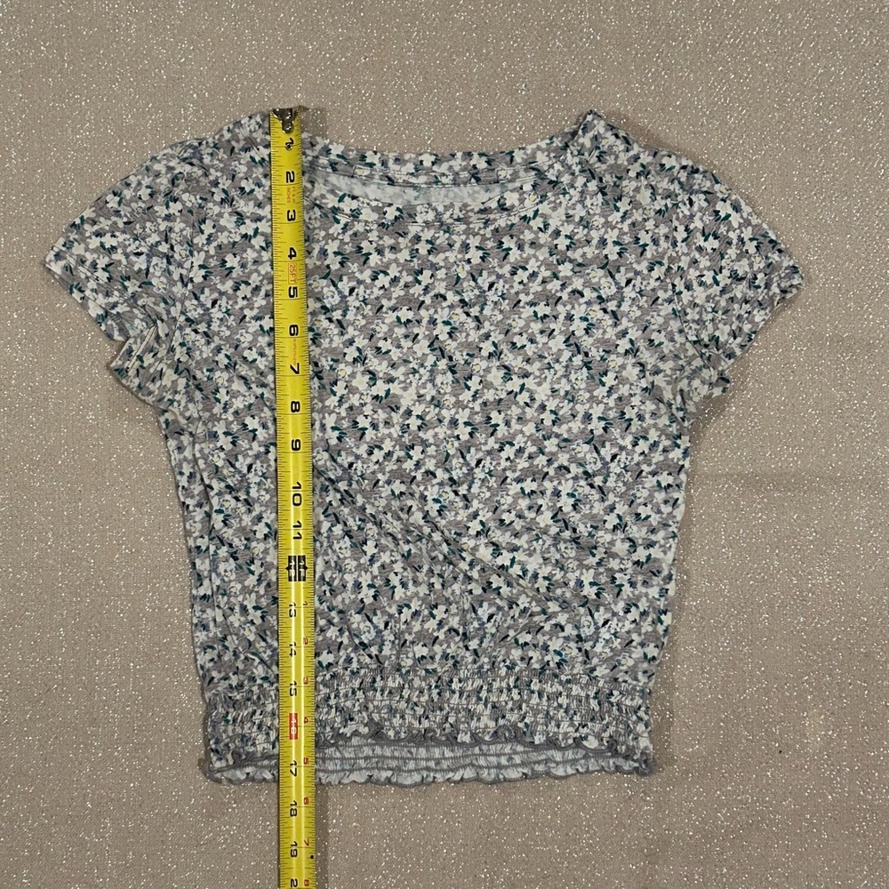 SO floral gray tee, size S - Picture 4 of 6